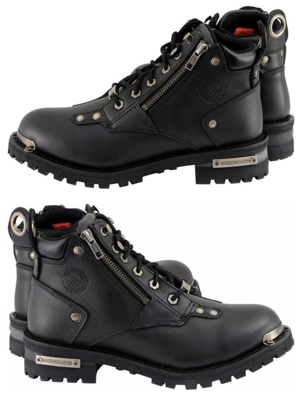 Milwaukee Leather riding boots biker ankle boots 7.5